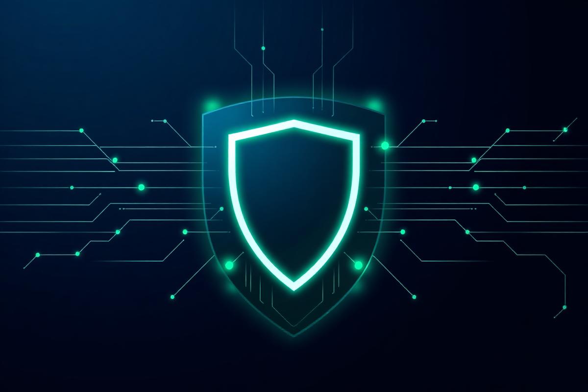 Abstract shield illustration representing technical and security review